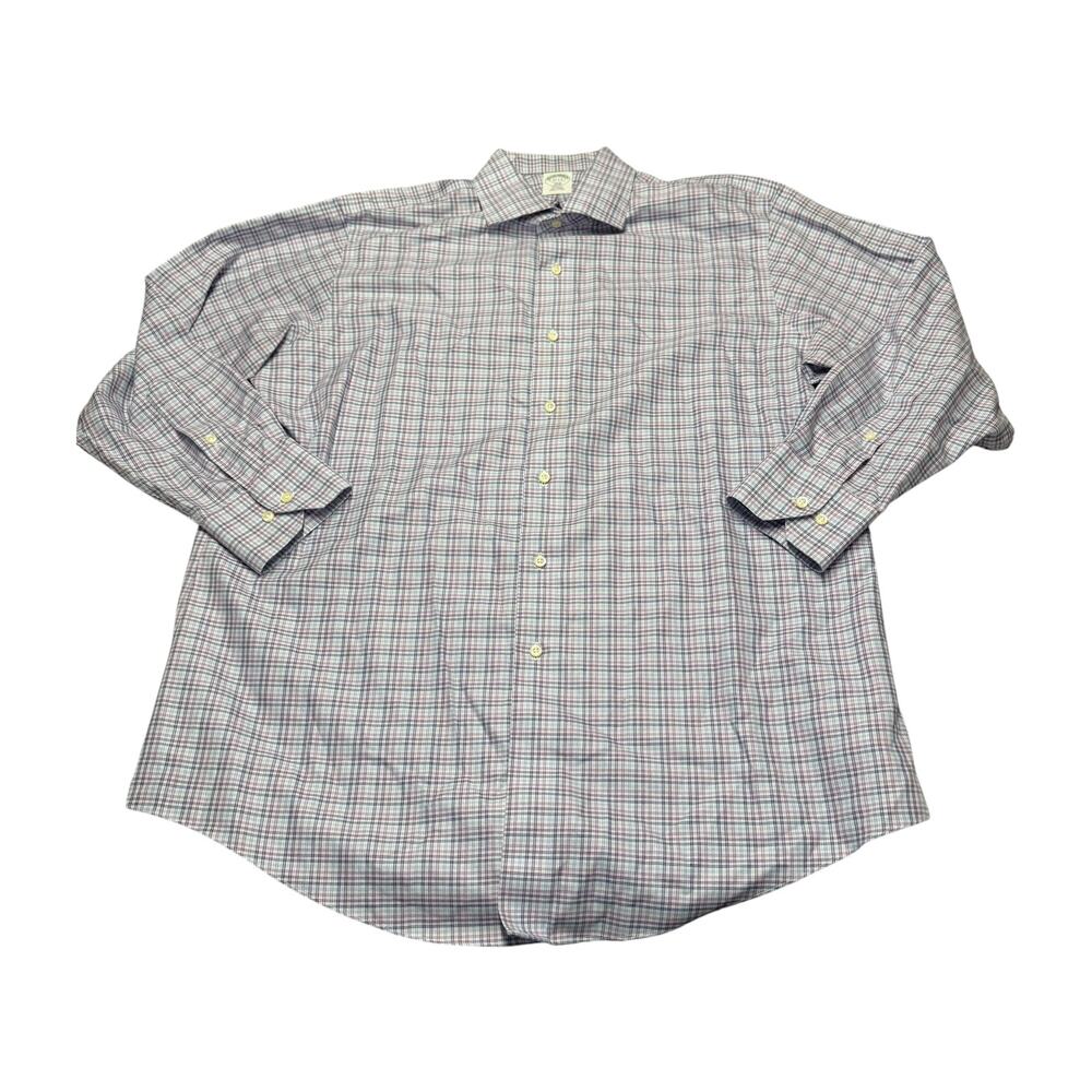 Brooks Brothers 1818 Regent Non-Iron Plaid Dress Shirt 17-2/3 - Picture 8 of 14